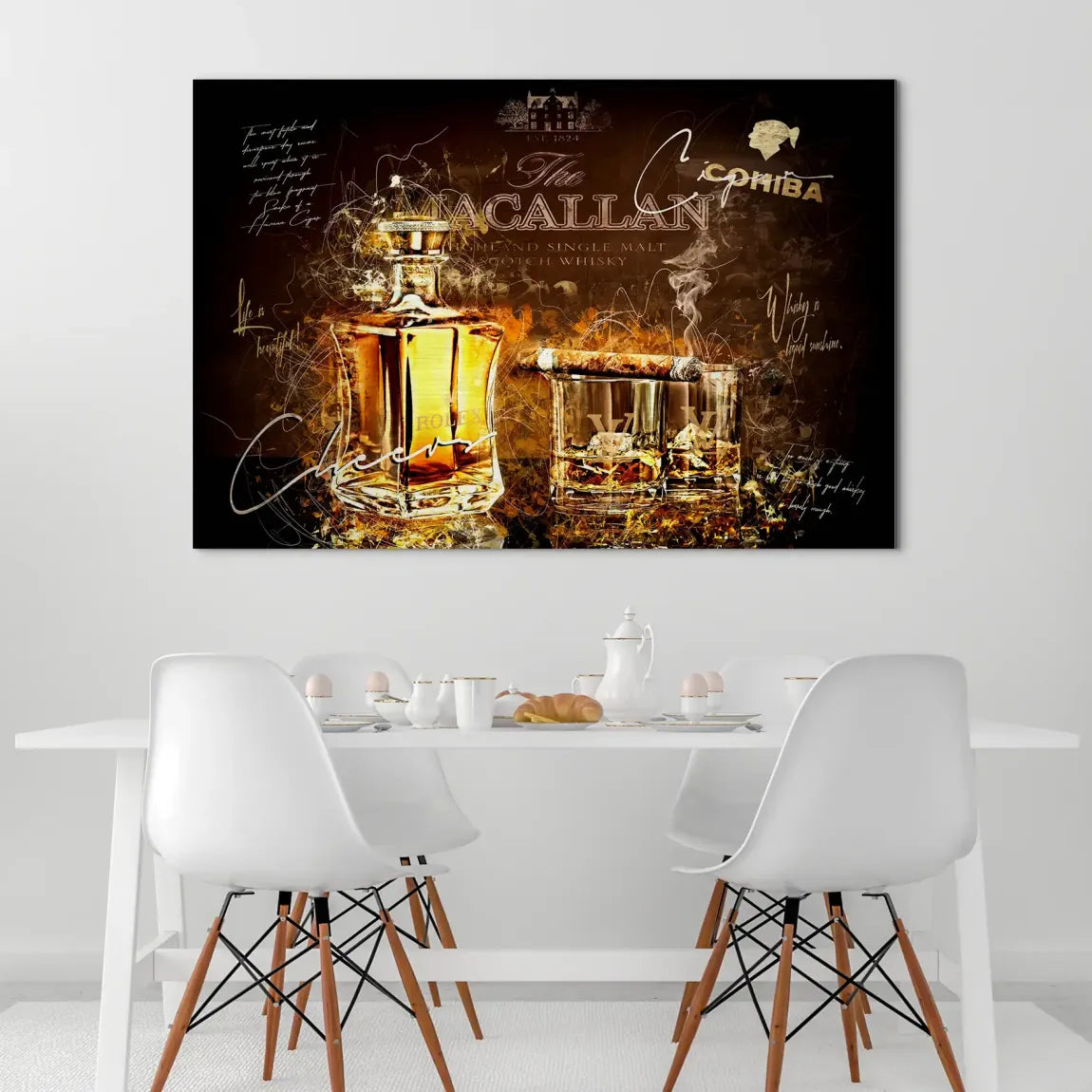 Whisky Lounge Art Alu Dibond Gebürstet INGALERIE