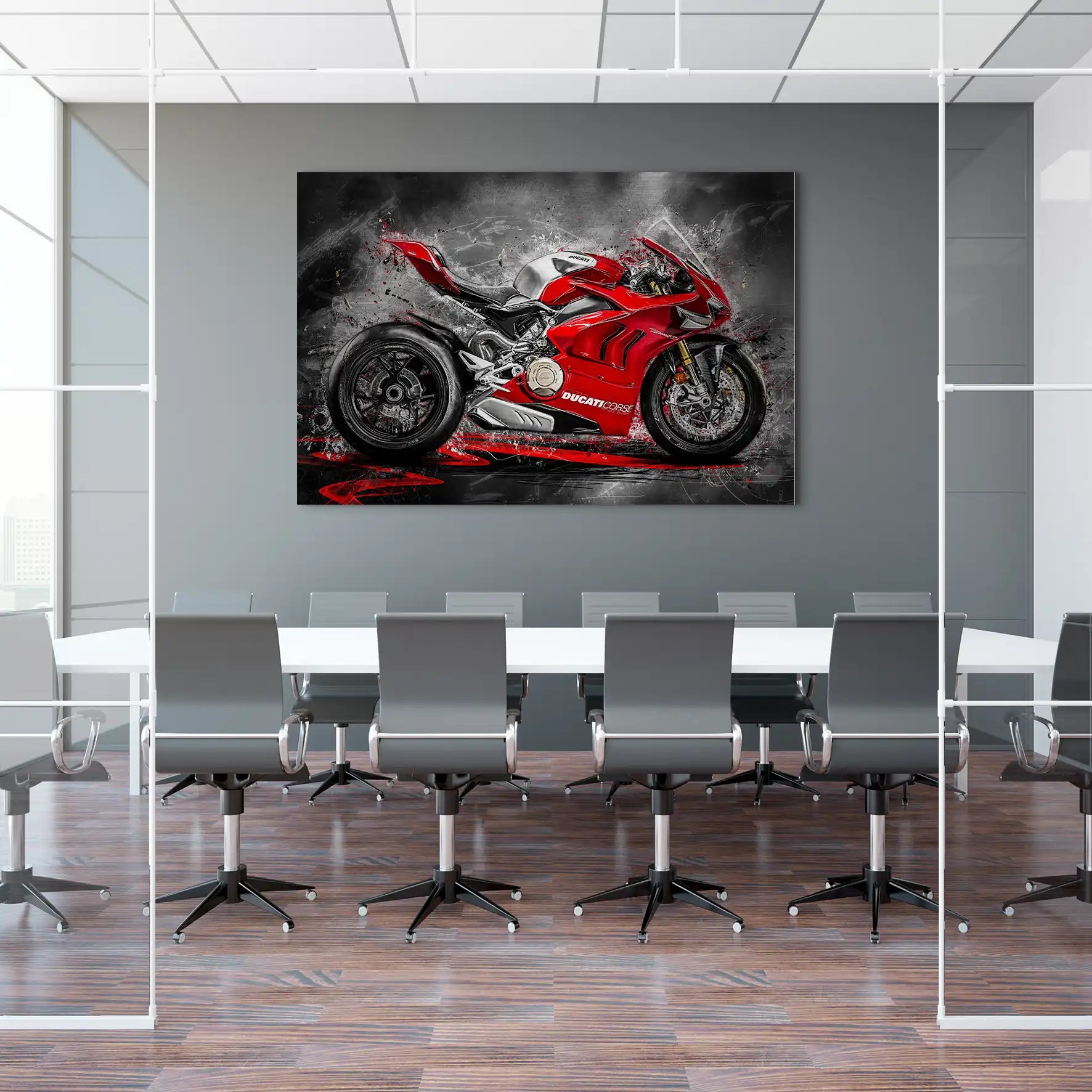 Ducati Panigale Corse AluDibond Gebürstet INGALERIE