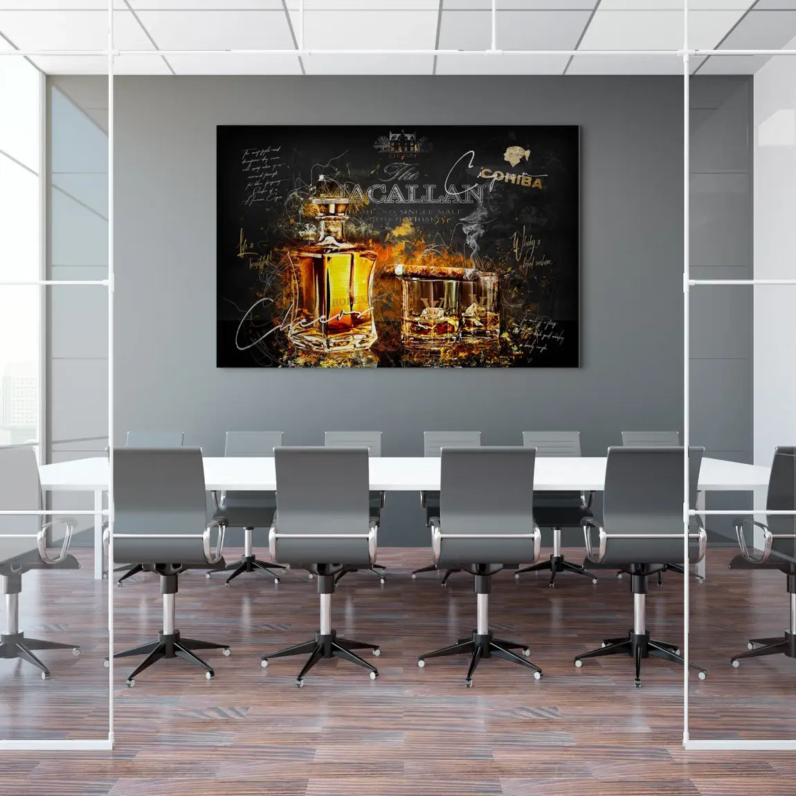 Whisky Lifestyle Art Alu Dibond Gebürstet INGALERIE