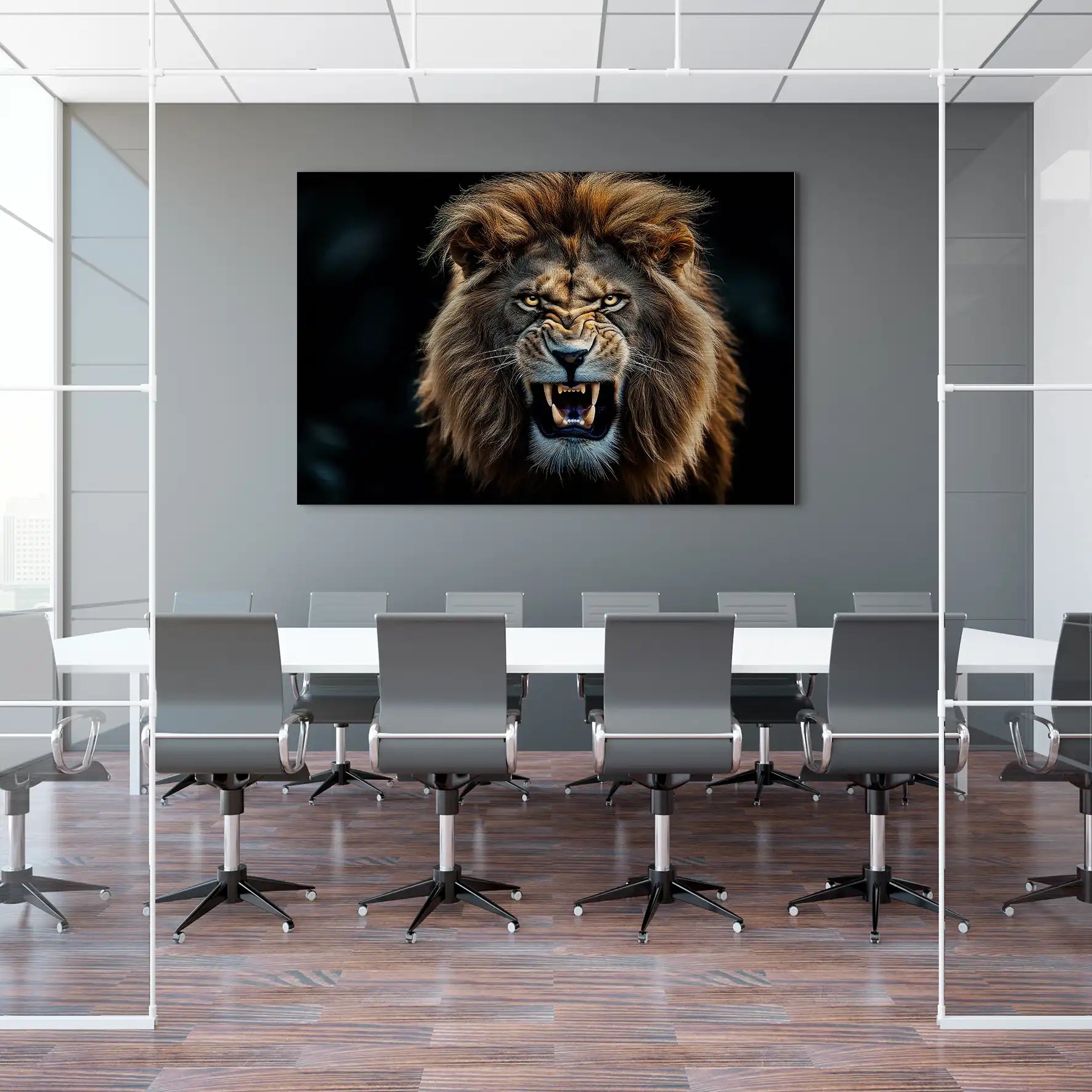Angry Lion AluDibond Gebürstet INGALERIE