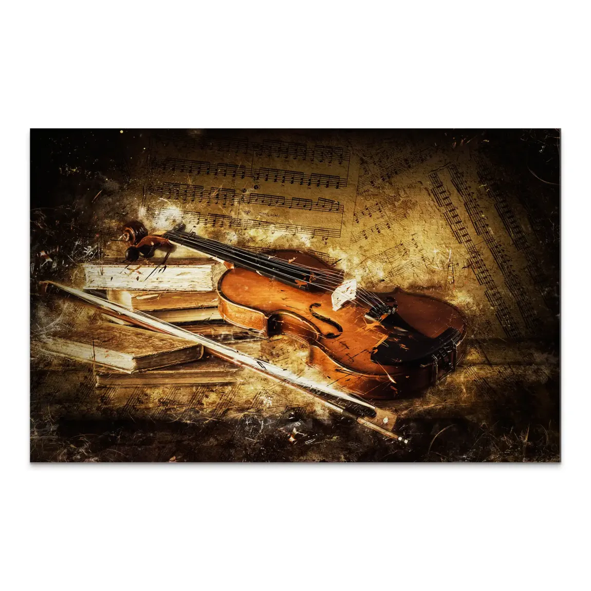 Golden Strings Melodie AluDibond Gebürstet