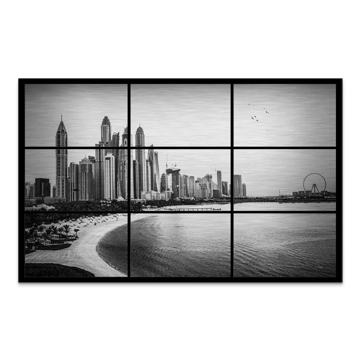 Dubai Noir Horizon AluDibond Gebürstet