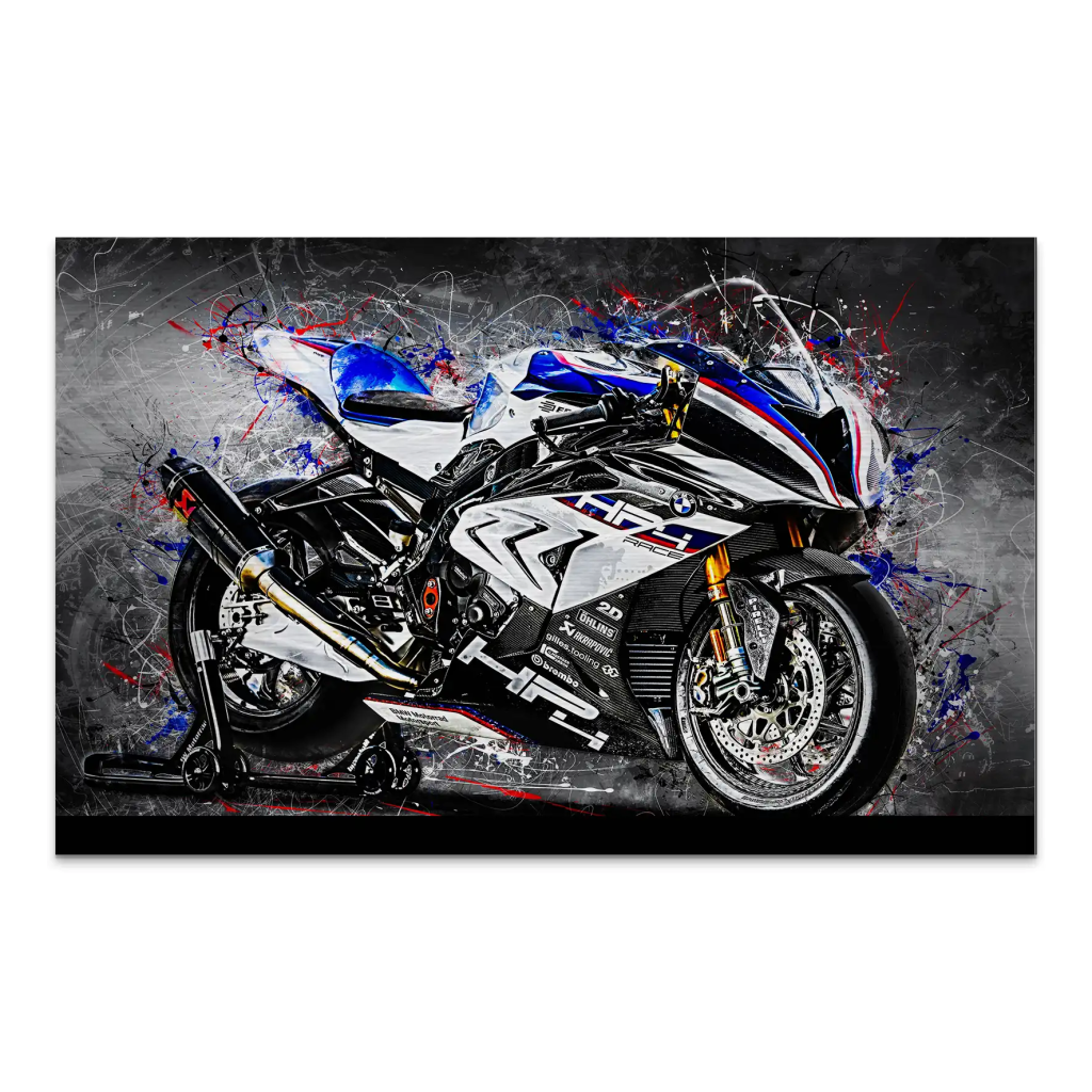 BMW HP4 Race Abstrakt AluDibond Gebürstet INGALERIE