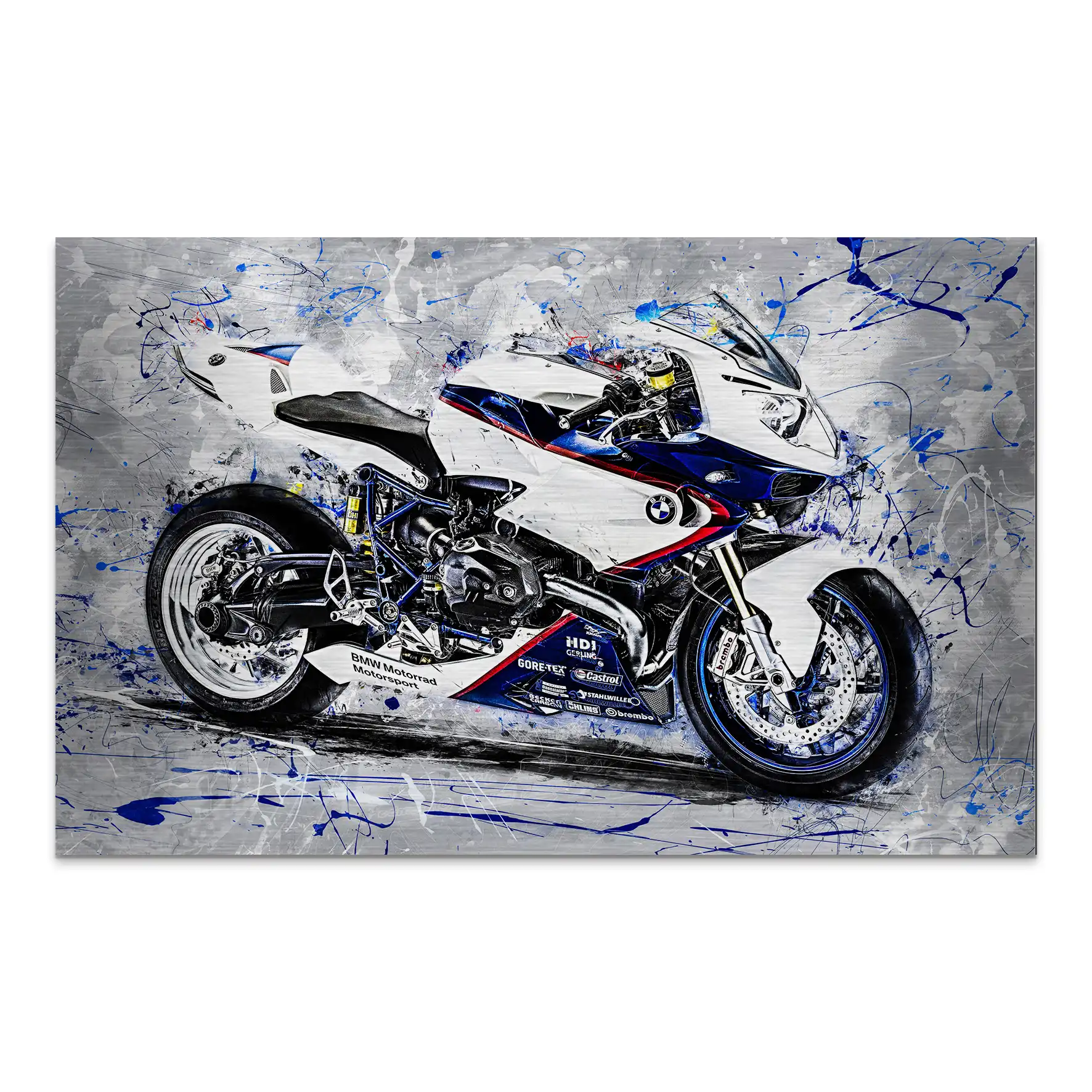 BMW HP2 Sport Abstrakt Alu Gebürstet Bild INGALERIE