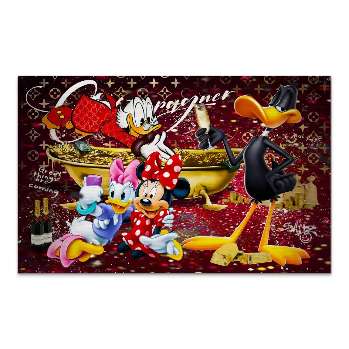 Luxury Duck Party AluDibond Gebürstet