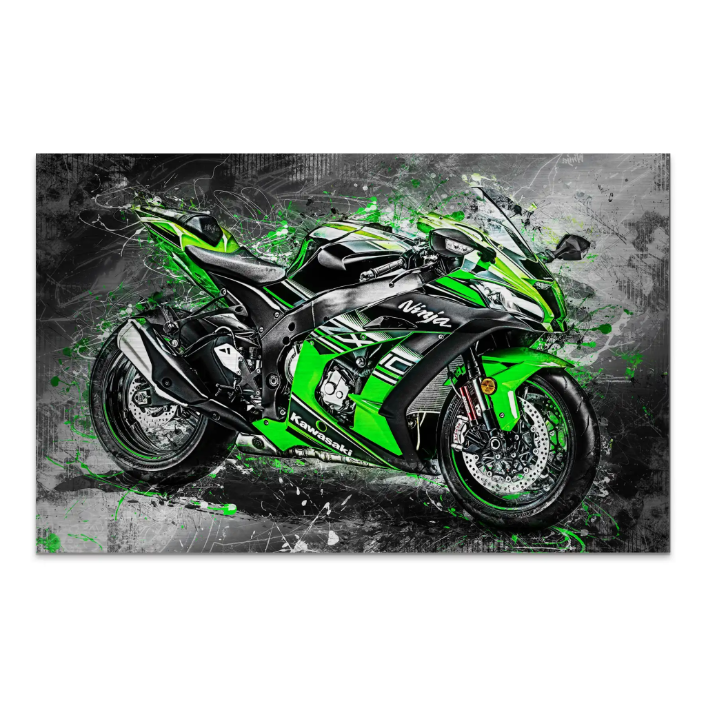 Kawasaki ZX10 Abstrakt AluDibond Gebürstet INGALERIE