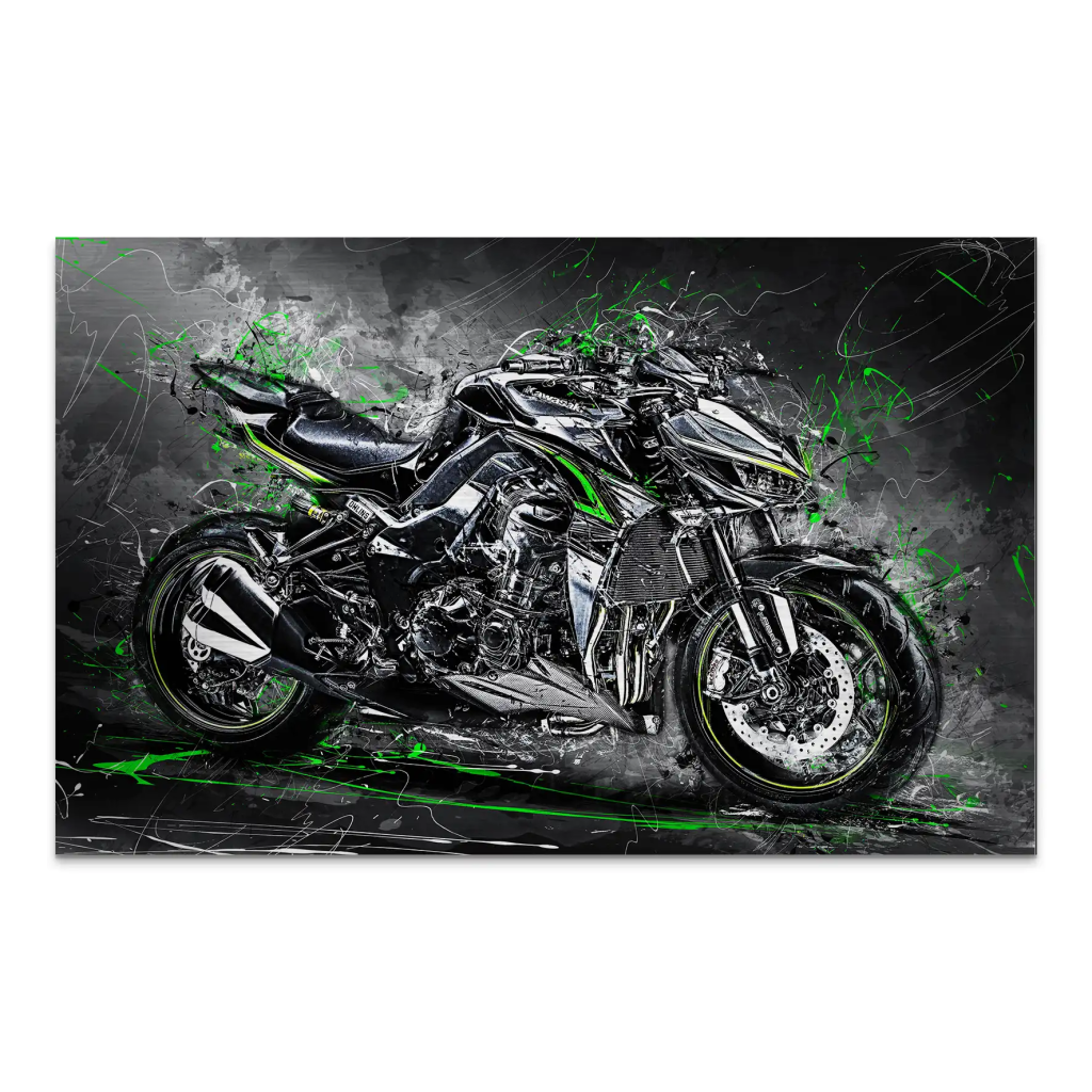 Kawasaki Z1000 Abstrakt AluDibond Gebürstet INGALERIE