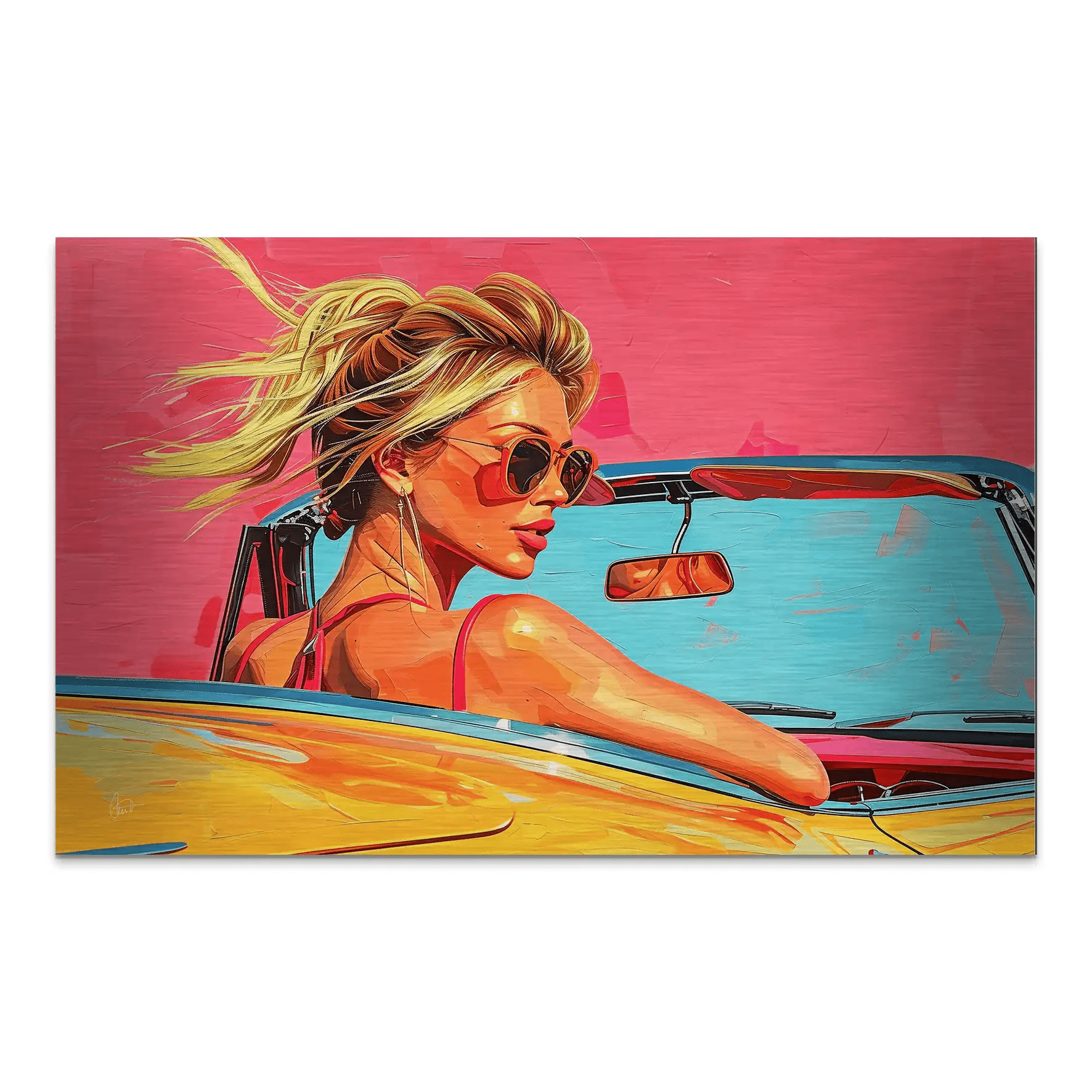 Roadtrip USA Pop Art AluDibond Gebürstet INGALERIE