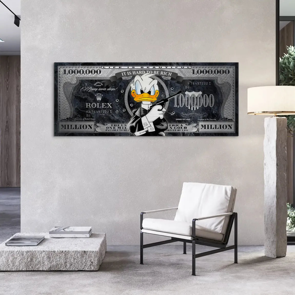 Donald Duck Bond Game Pop Art Alu Gebürstet INGALERIE