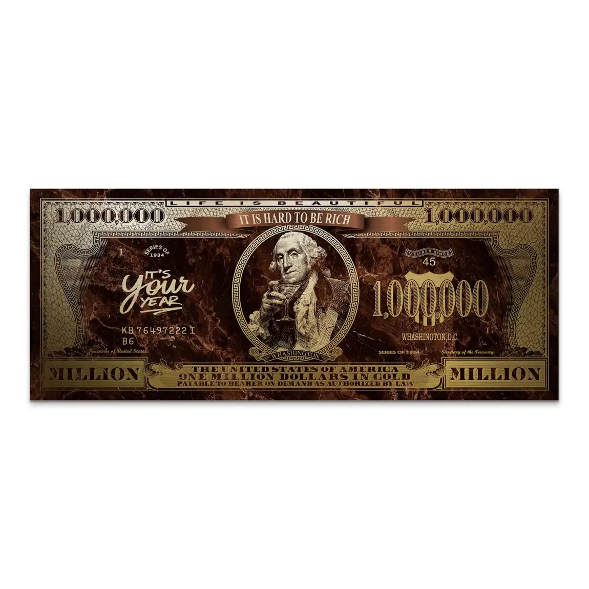 Gold Dollar George Washington Alu Gebürstet