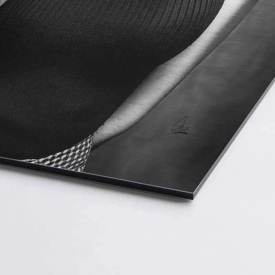 Marilyn Black and White Style Alu Gebürstet Bild