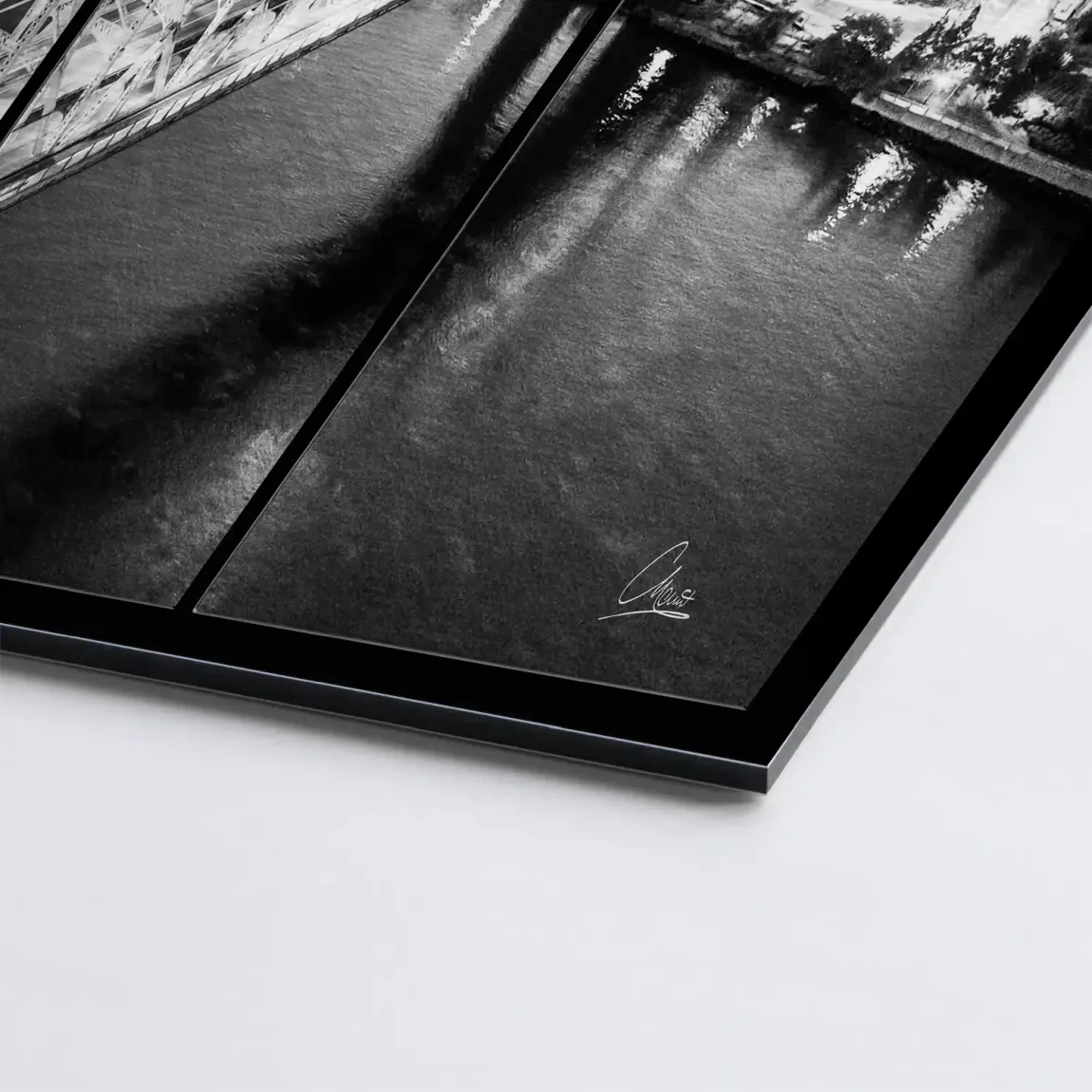 Bridge Lights New York Alu Gebürstet Bild