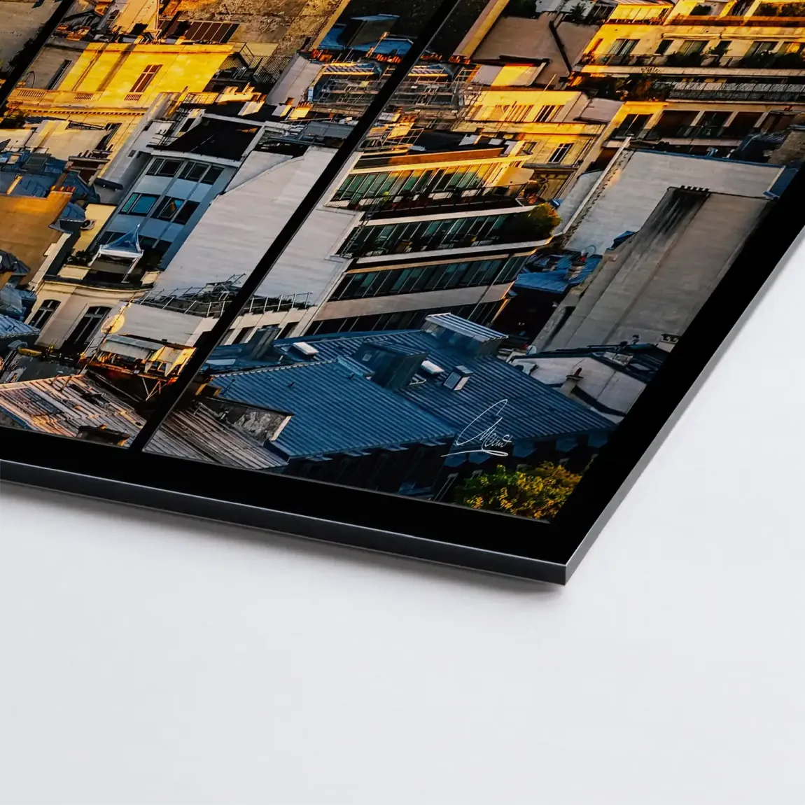 Sunset View Paris Alu Gebürstet Bild