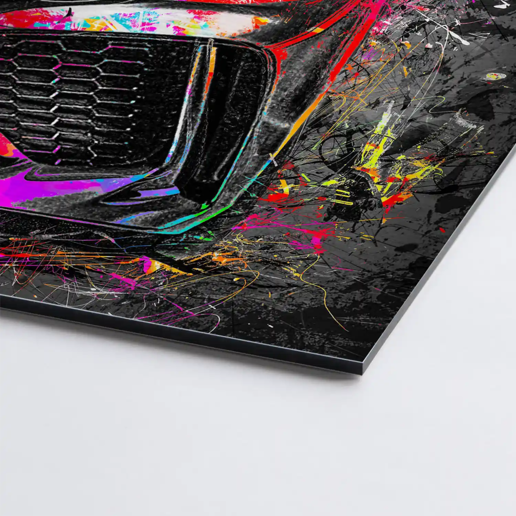 BMW M4 Pop Art Style Alu Gebürstet INGALERIE