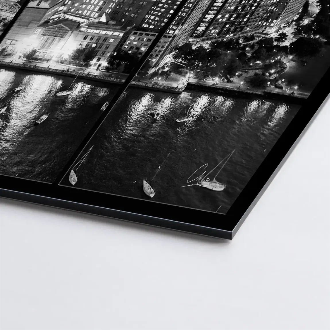 City Lights New York Alu Gebürstet Bild