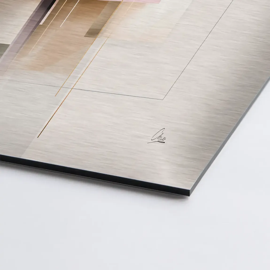 Soft Geometry Alu Gebürstet Bild