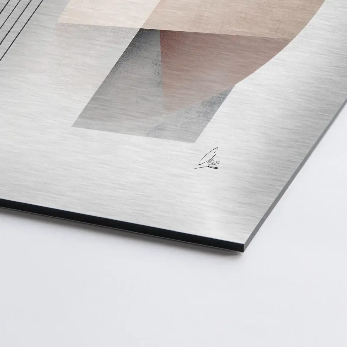 Soft Circles Alu Gebürstet Bild