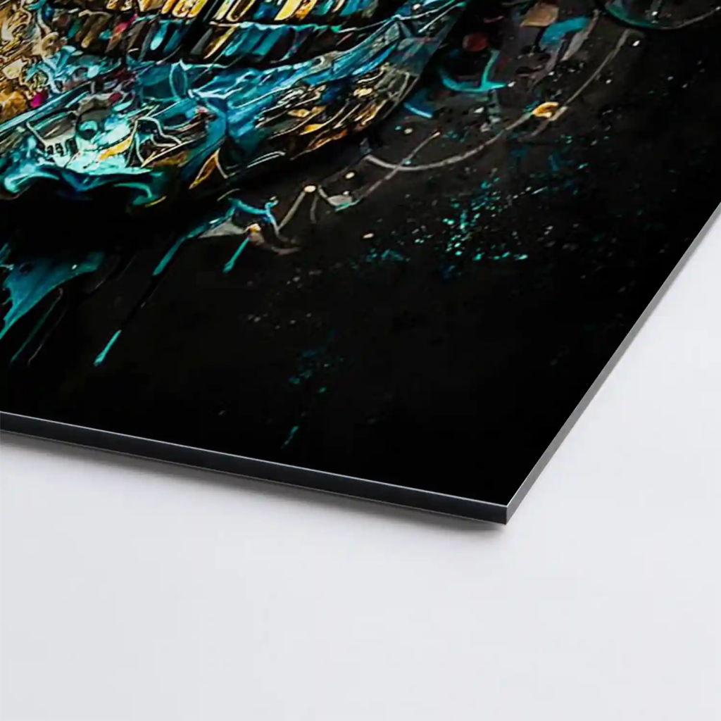 Totenkopf Gold Style Alu Dibond Gebürstet INGALERIE