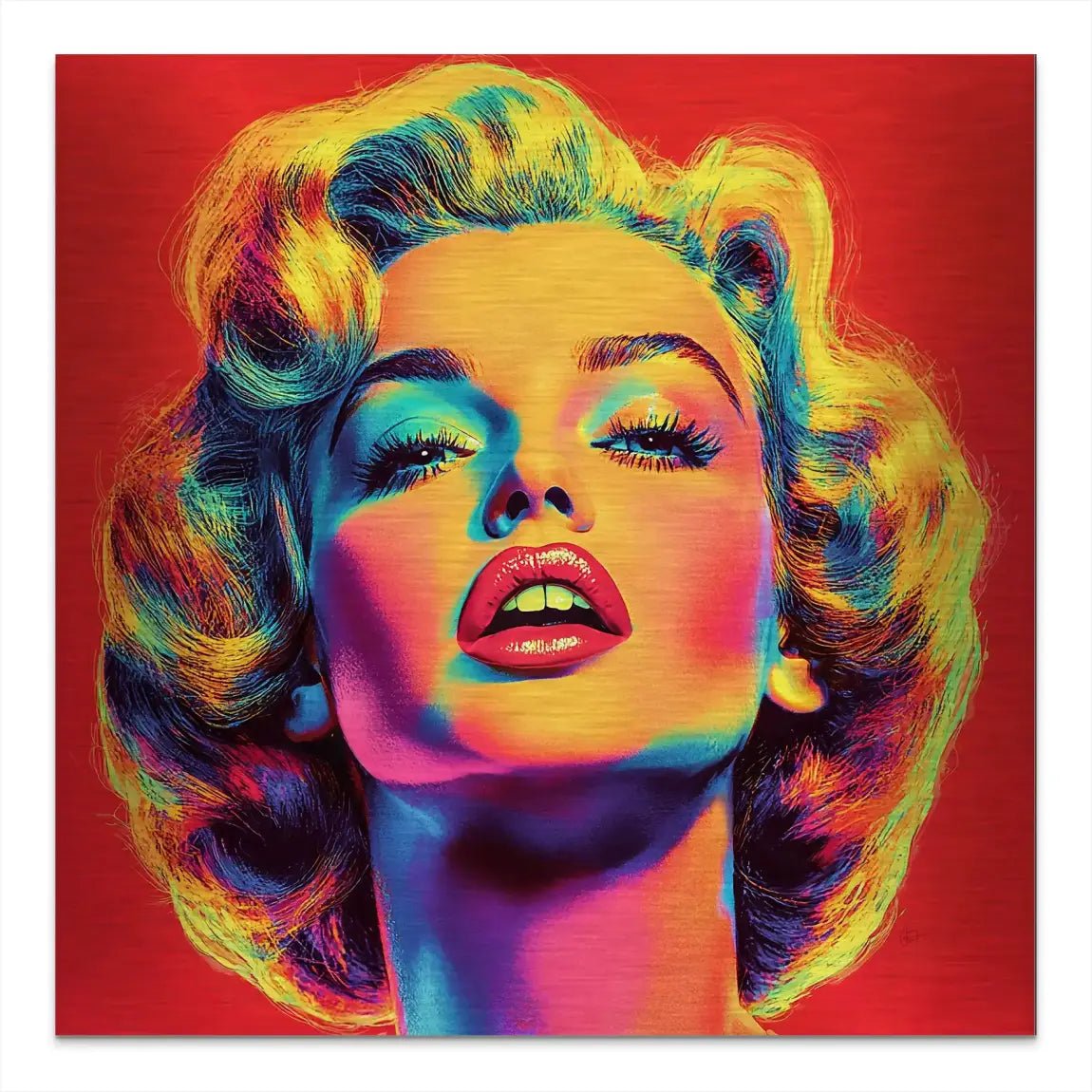 Marilyn Monroe Pop Art Style Alu Gebürstet INGALERIE