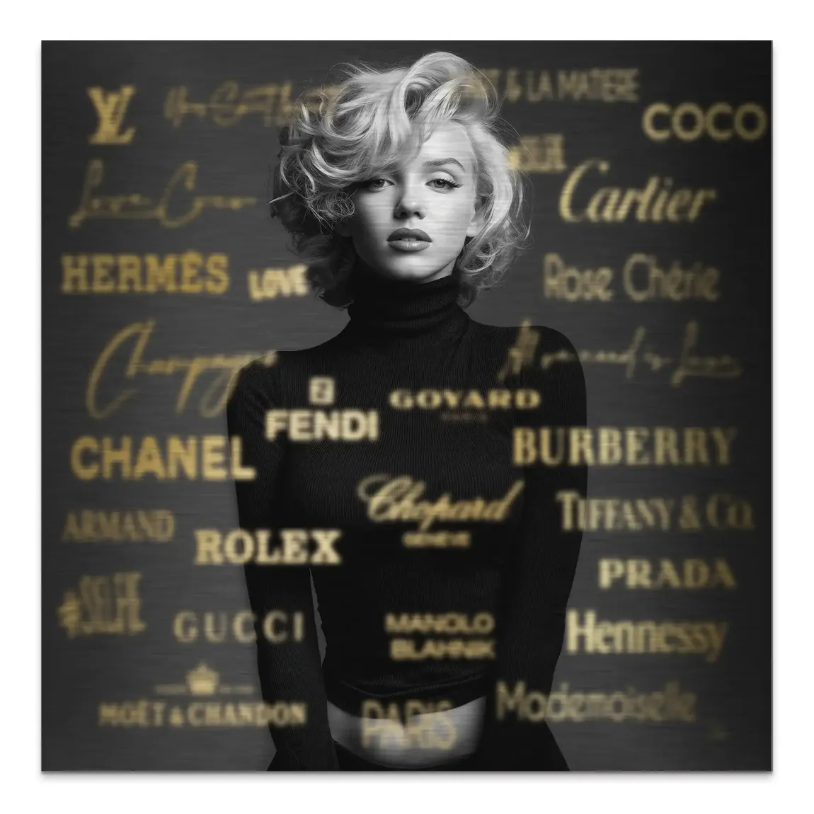 Marilyn Monroe Luxury Alu Gebürstet Bild