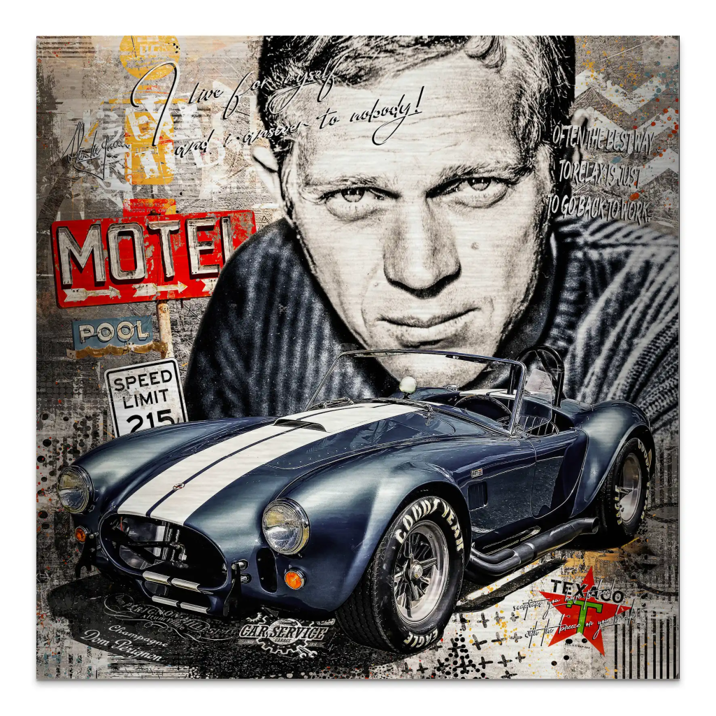 Steve AC Cobra Pop Art Alu Gebürstet INGALERIE