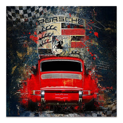 Porsche 911 Modern Abstrakt Alu Gebürstet