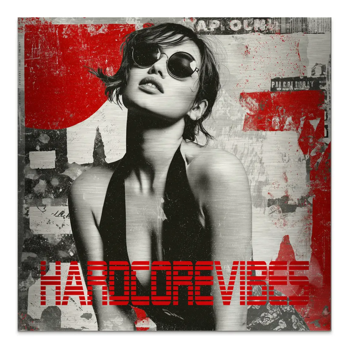 Hardcore Vibes Alu Gebürstet Bild