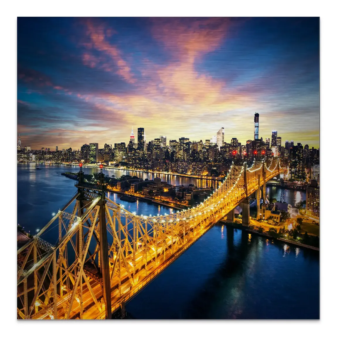 Manhattan Panorama Aluminiumbild gebürstet