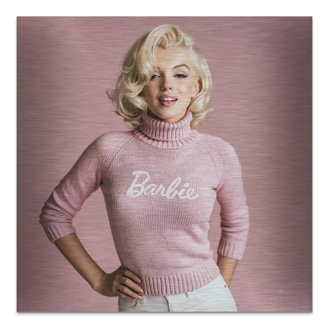 Marilyn Monroe Barbie Aluminiumbild gebürstet