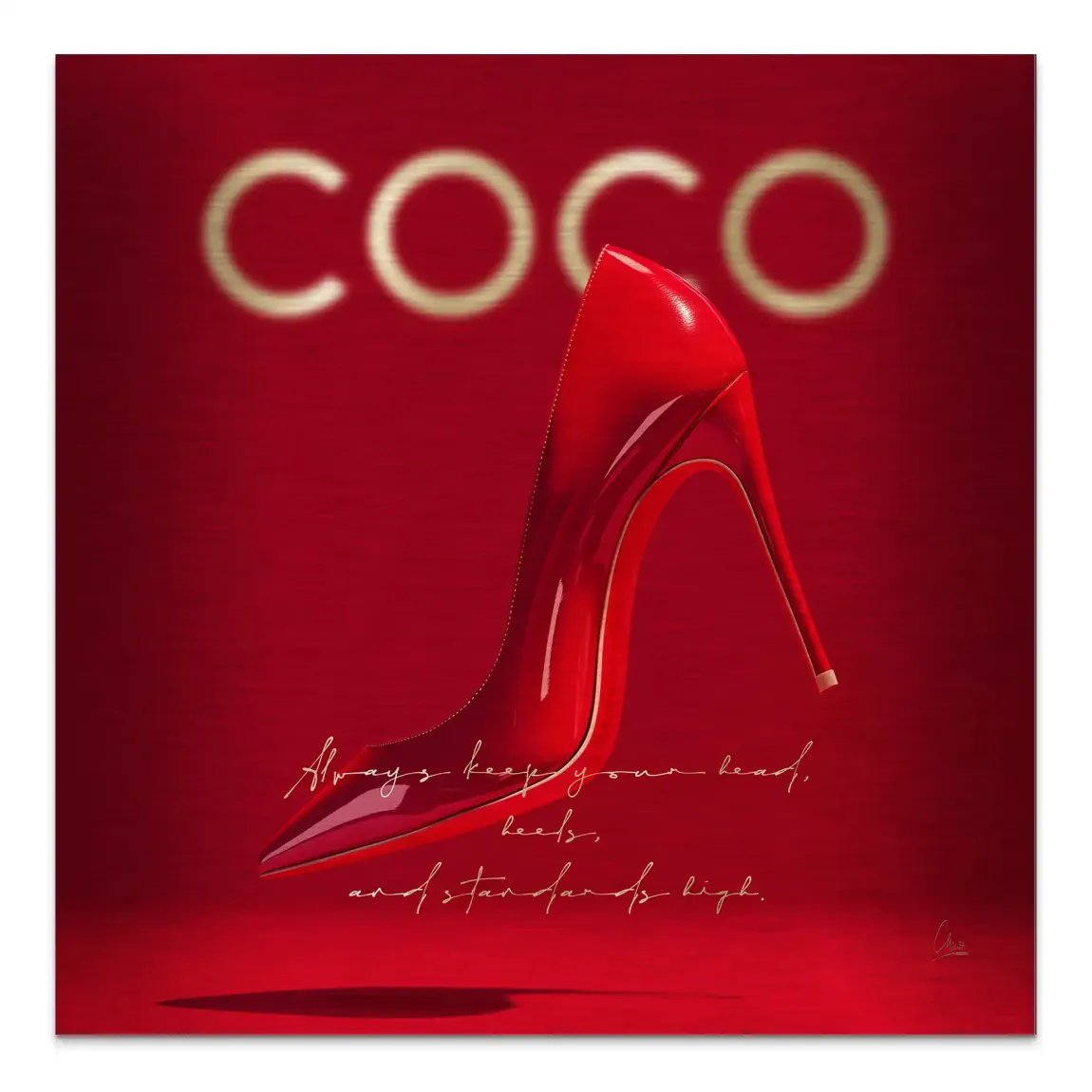 Red Coco Heels Alu Gebürstet Bild