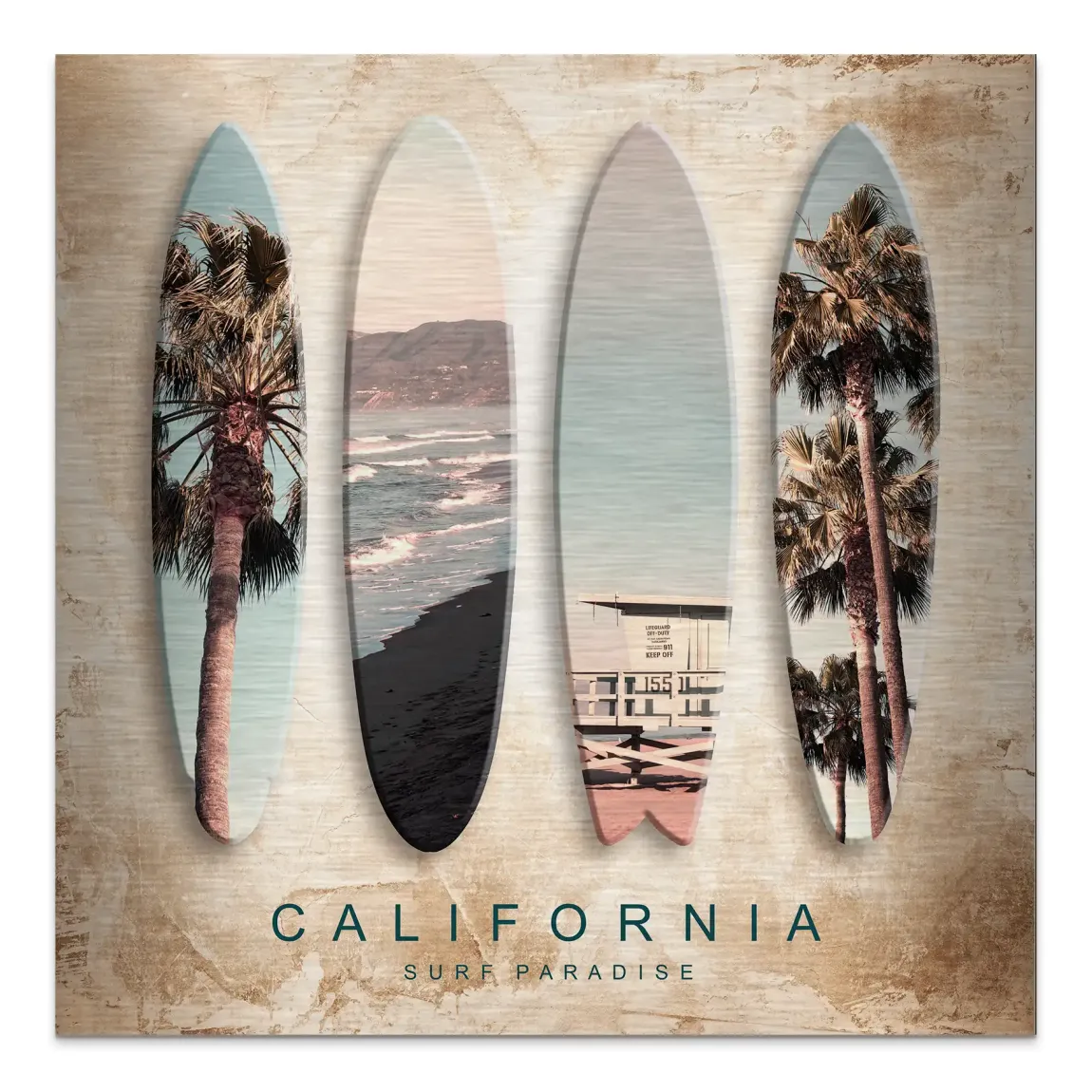 California Coast Art Alu Gebürstet Bild