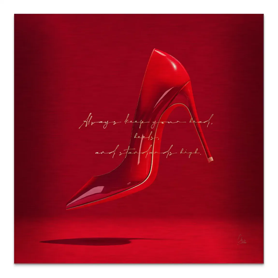 Red Heels Alu Gebürstet Bild