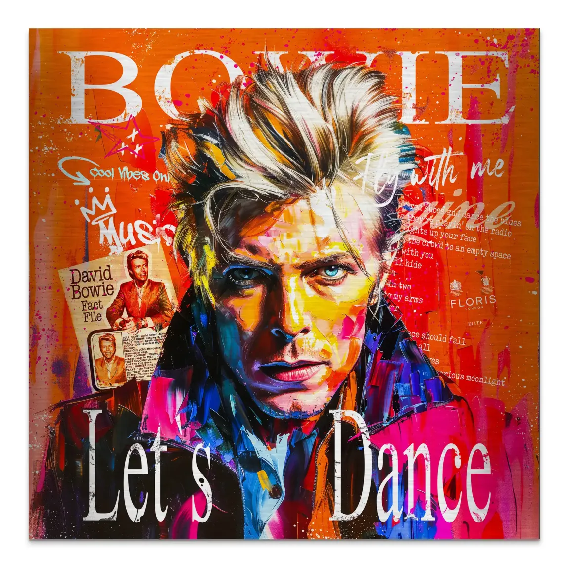 David Bowie Sound and Color Alu Gebürstet Bild