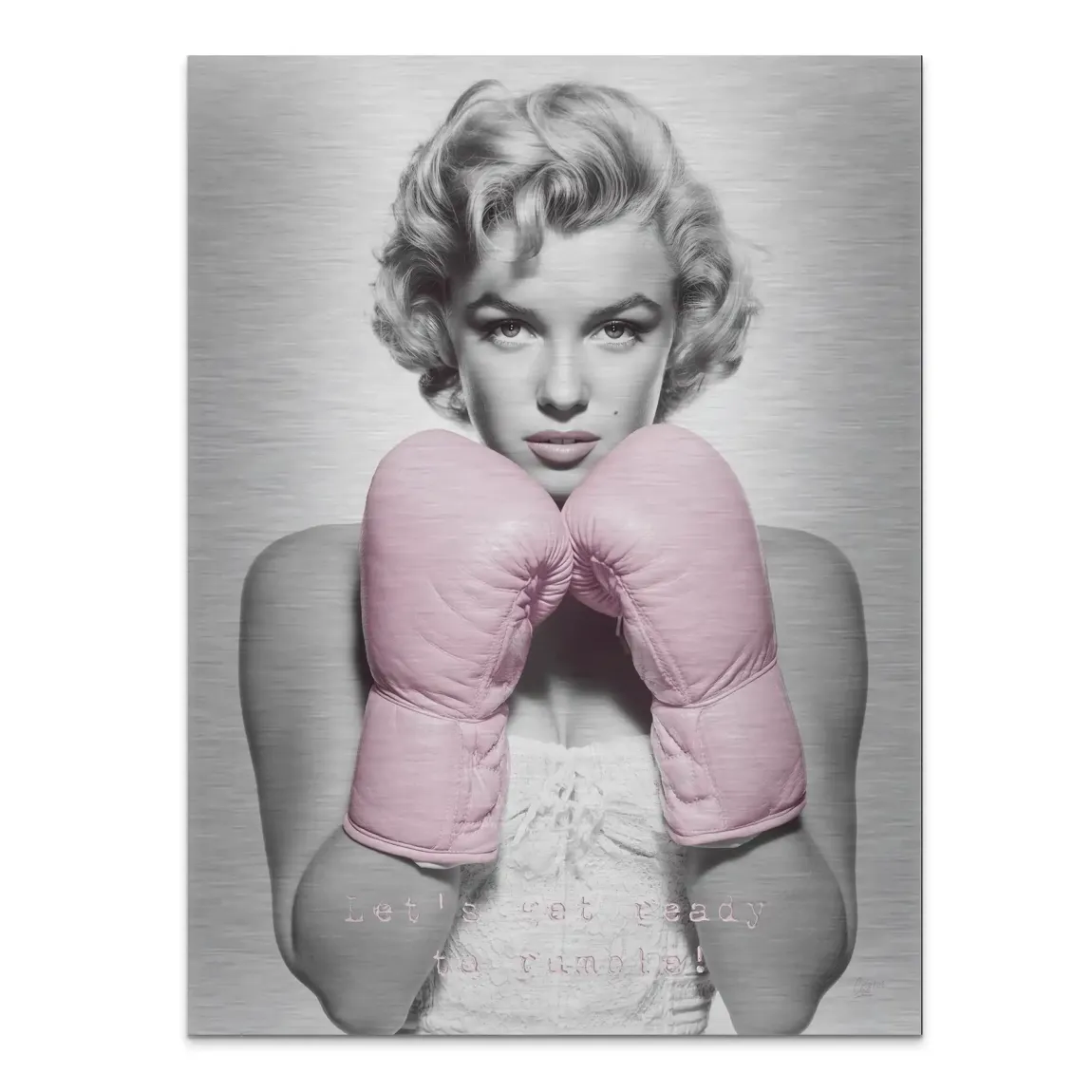 Boxing Marilyn Monroe Alu Gebürstet Bild