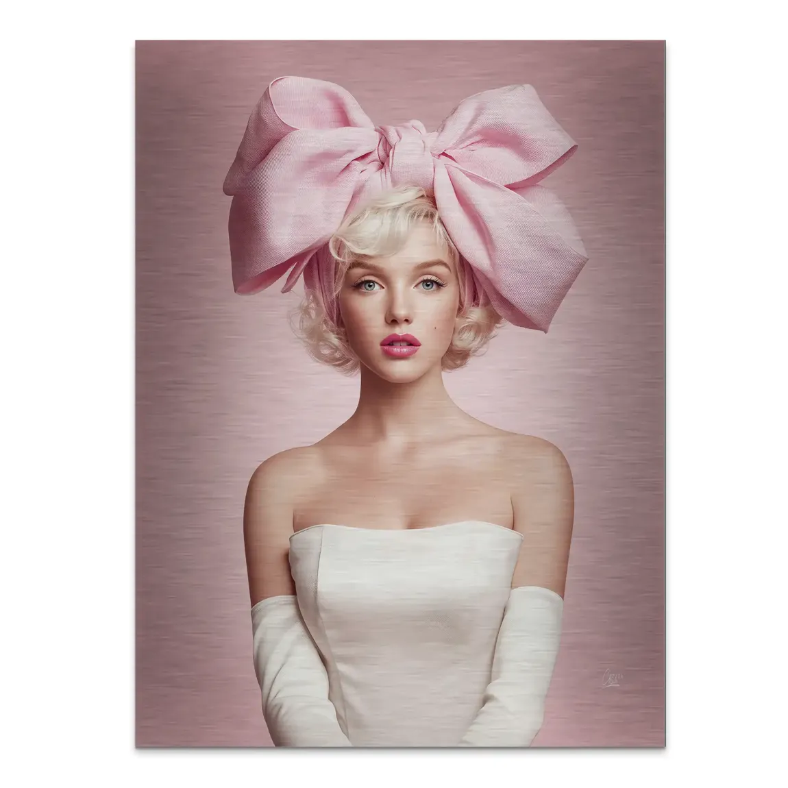 Marilyn Monroe Rosé Alu Gebürstet Bild