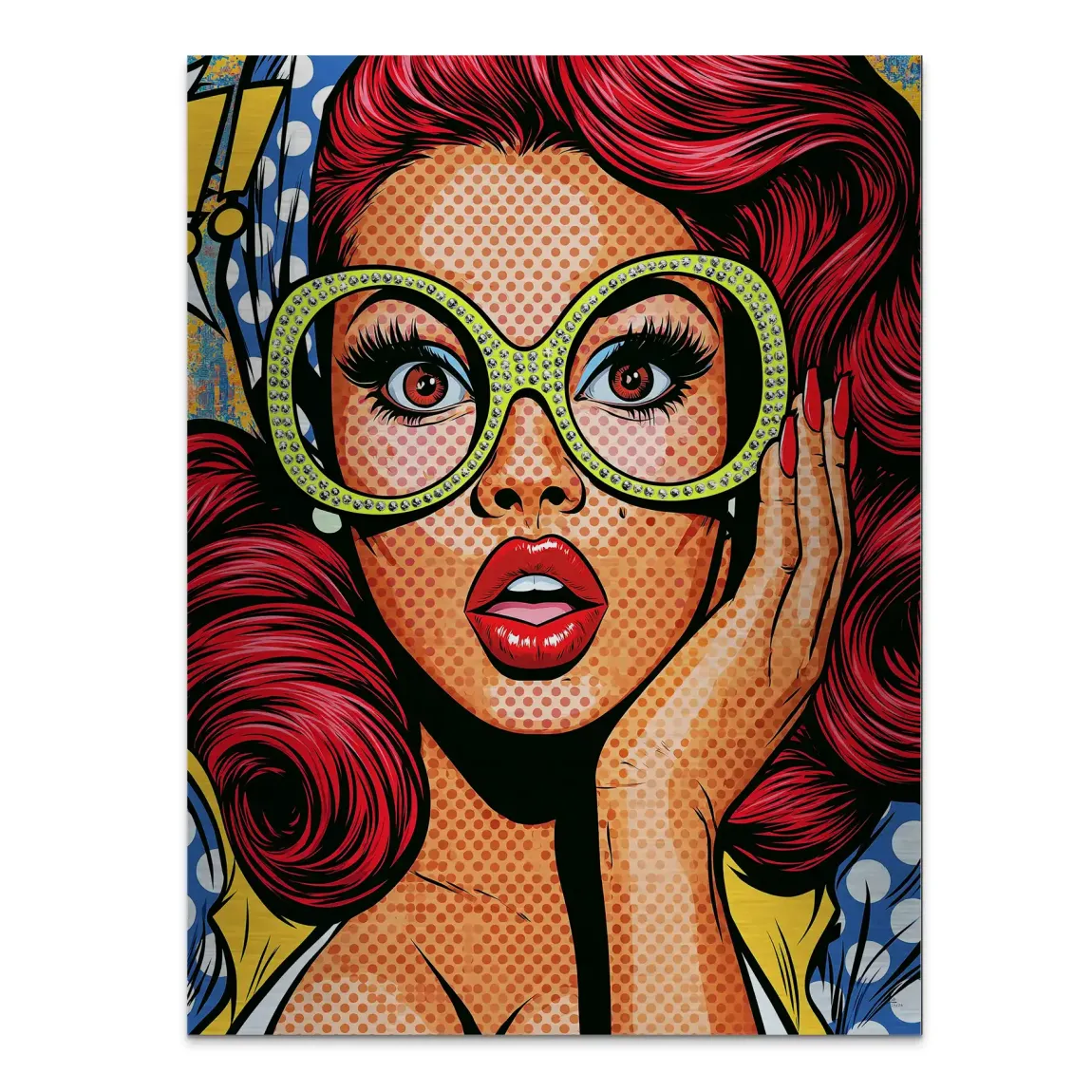 Pop Art Diva Aluminiumbild gebürstet