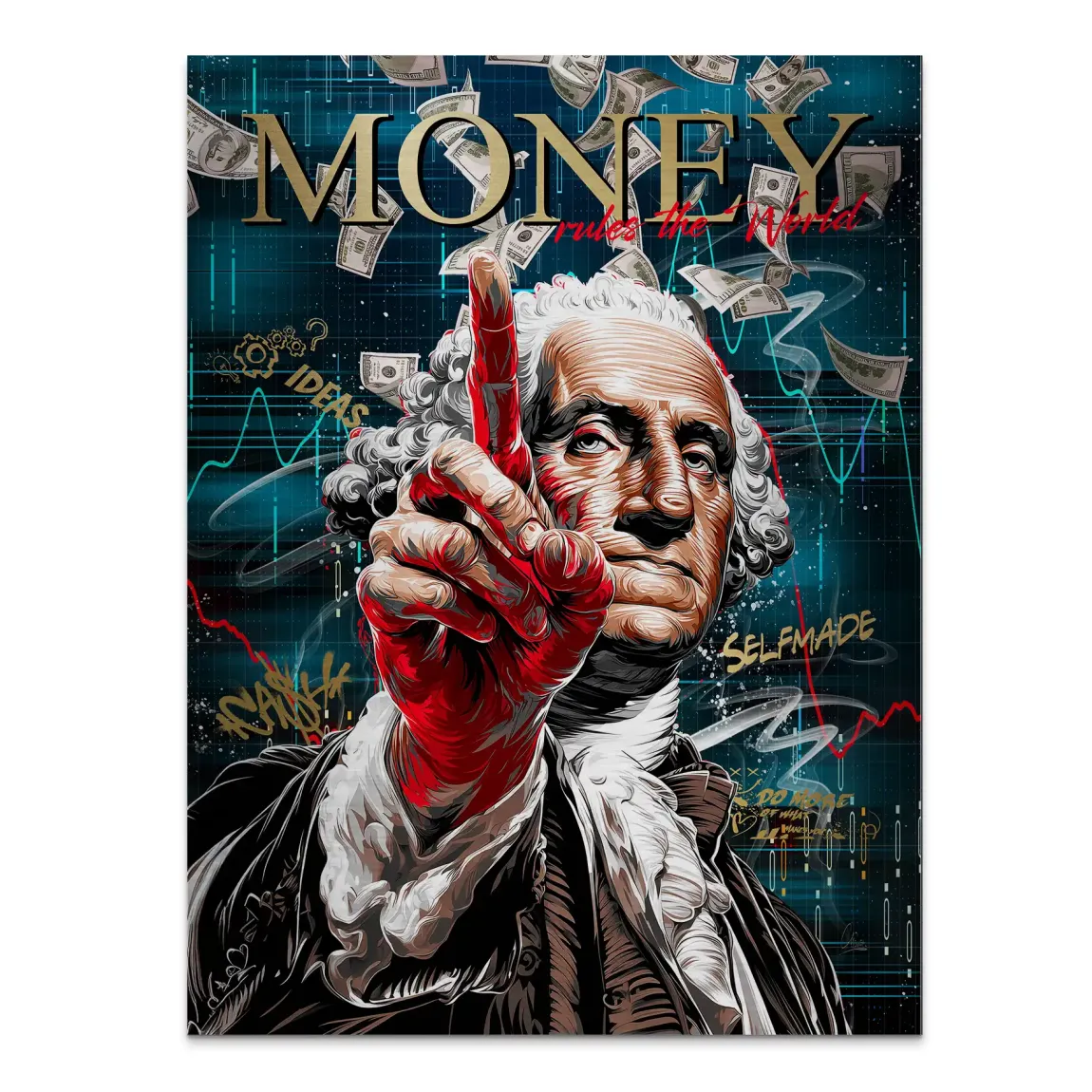 Money Empire Wallstreet Alu Gebürstet Bild