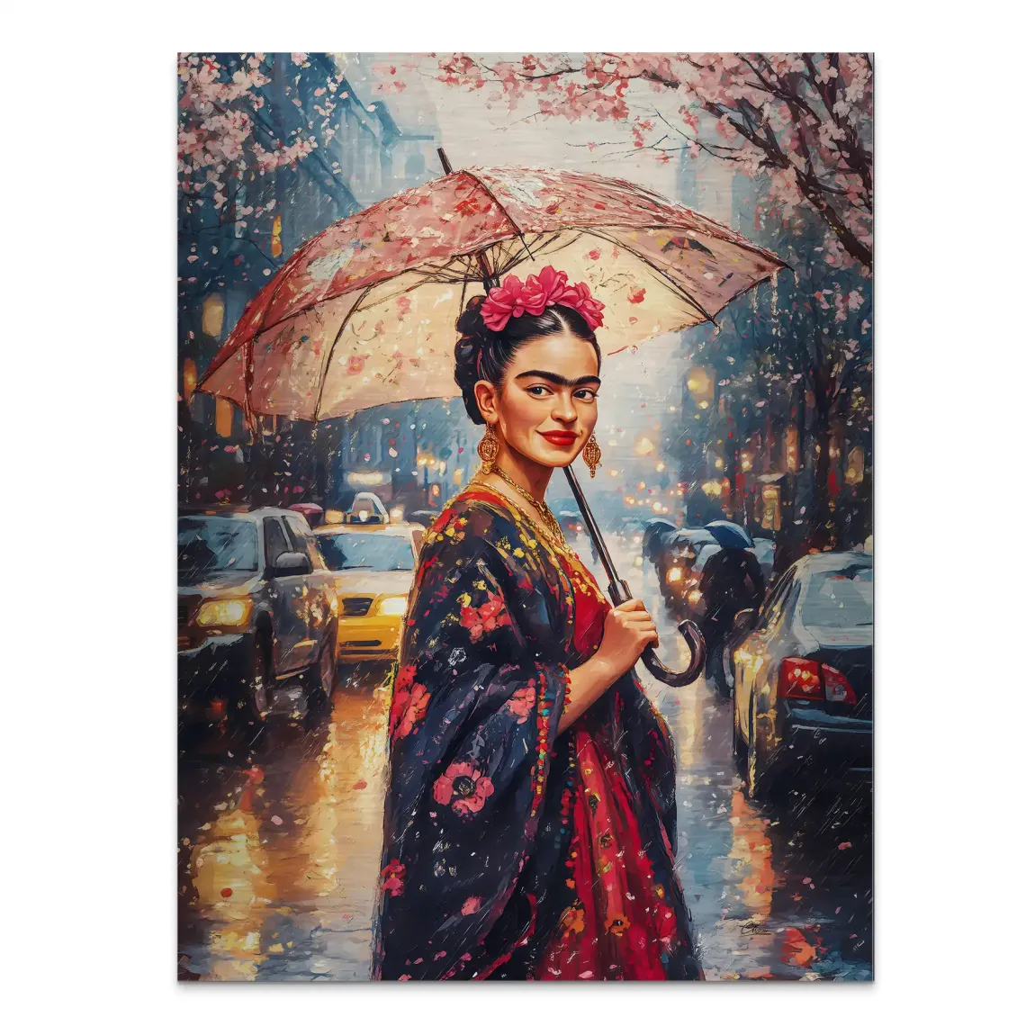 Frida im Abendregen Aludibond Gebürstet INGALERIE