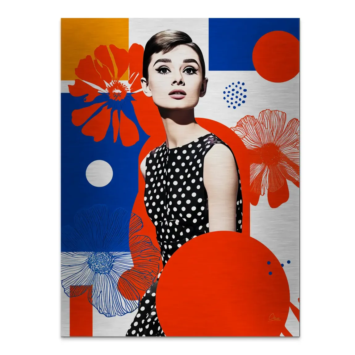 Audrey Hepburn Mod Muse Edition Aludibond Gebürstet INGALERIE