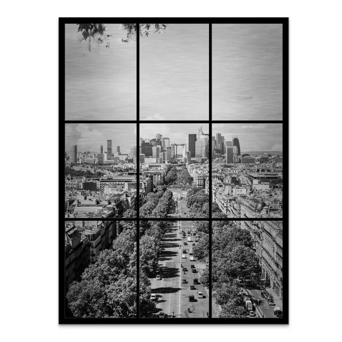 Skyline Avenue Paris Alu Gebürstet Bild