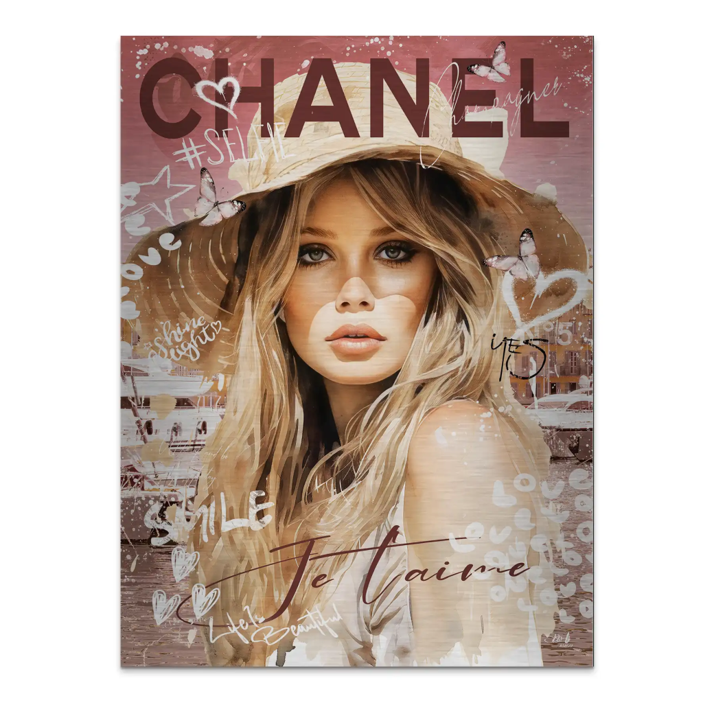 Pop Art Bardot Chanel Aludibond Gebürstet INGALERIE