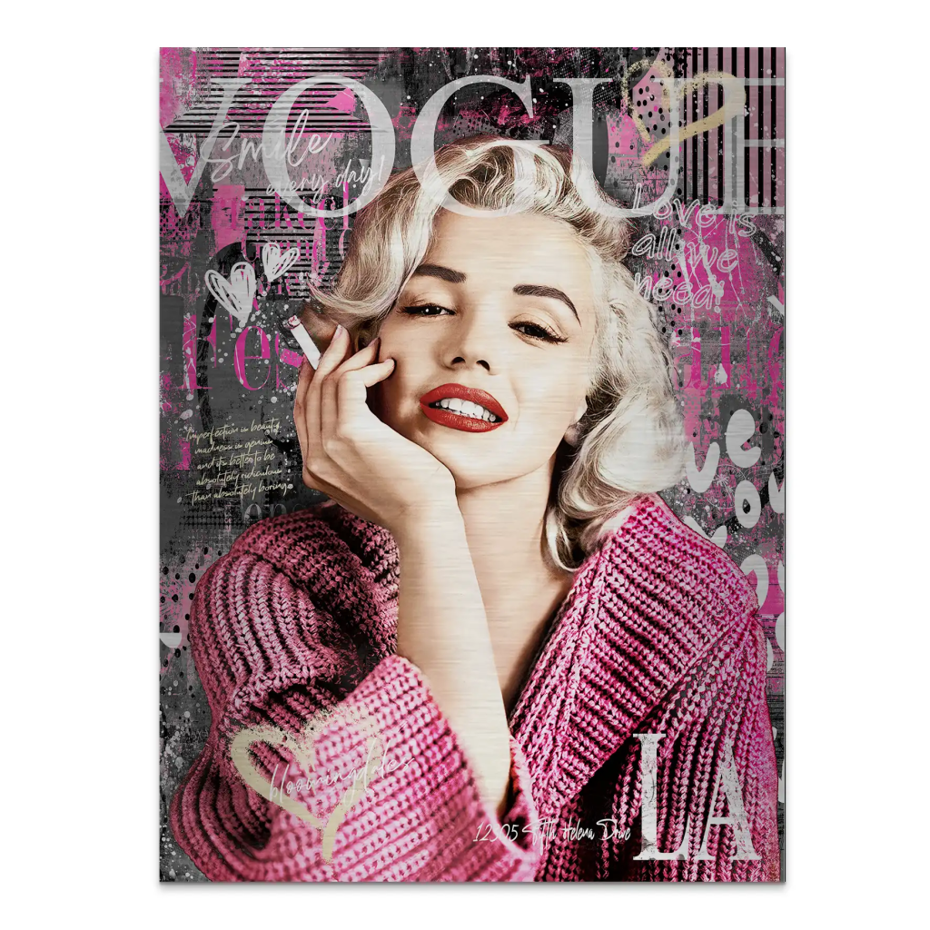 Pop Art Marilyn Monroe Vogue Alu Gebürstet INGALERIE