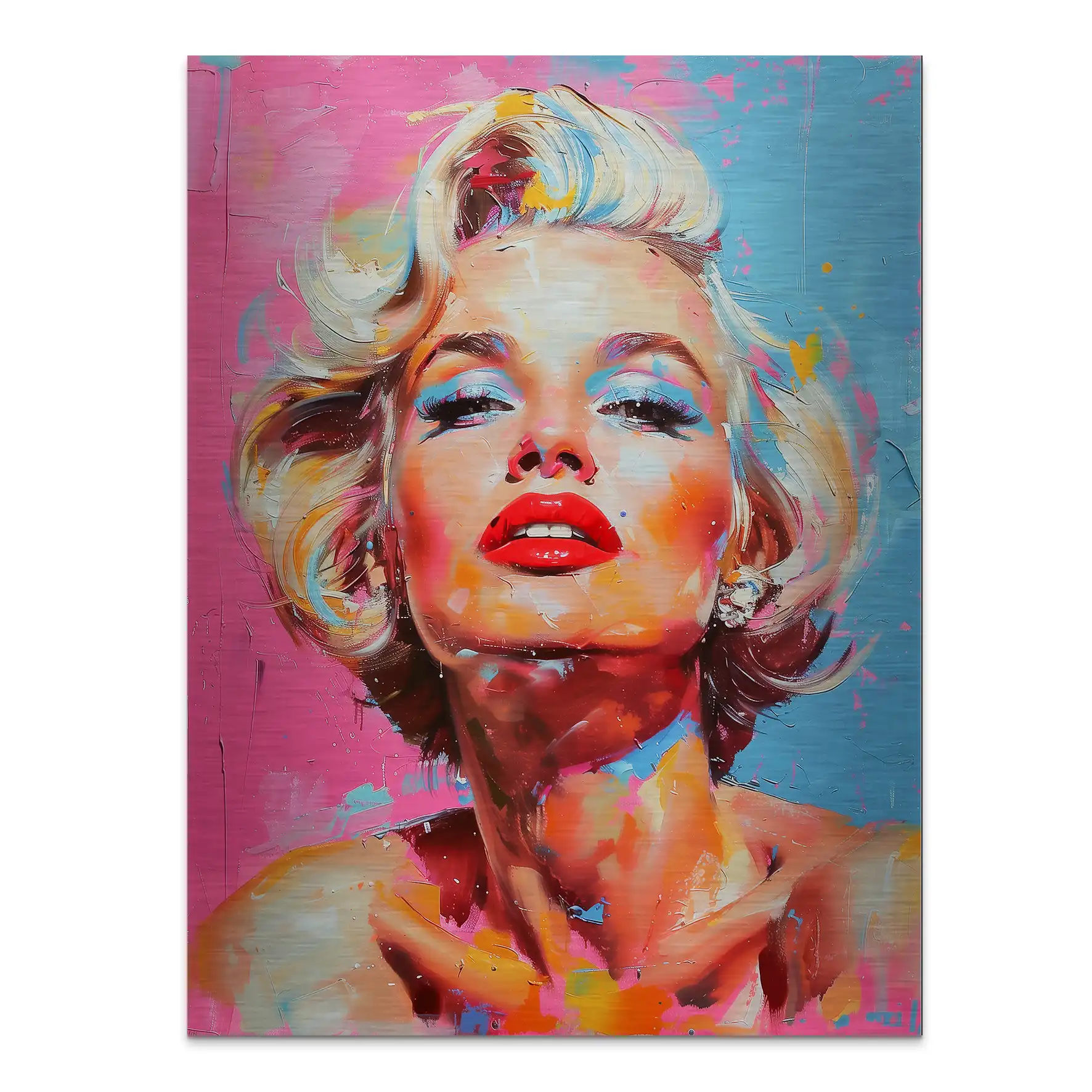 Marilyn Monroe Color Style Aludibond Gebürstet INGALERIE