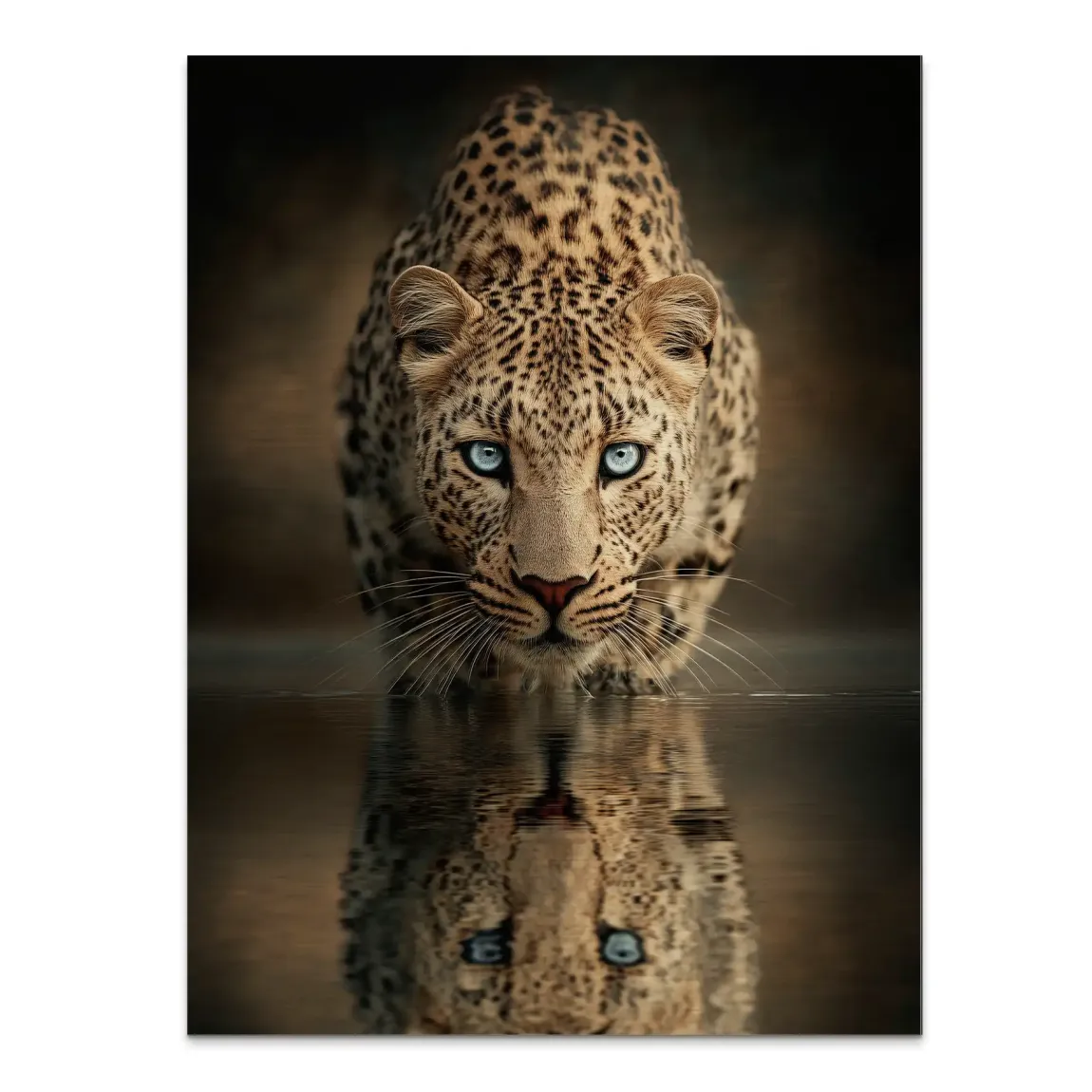 Silent Leopard Alu Gebürstet Bild