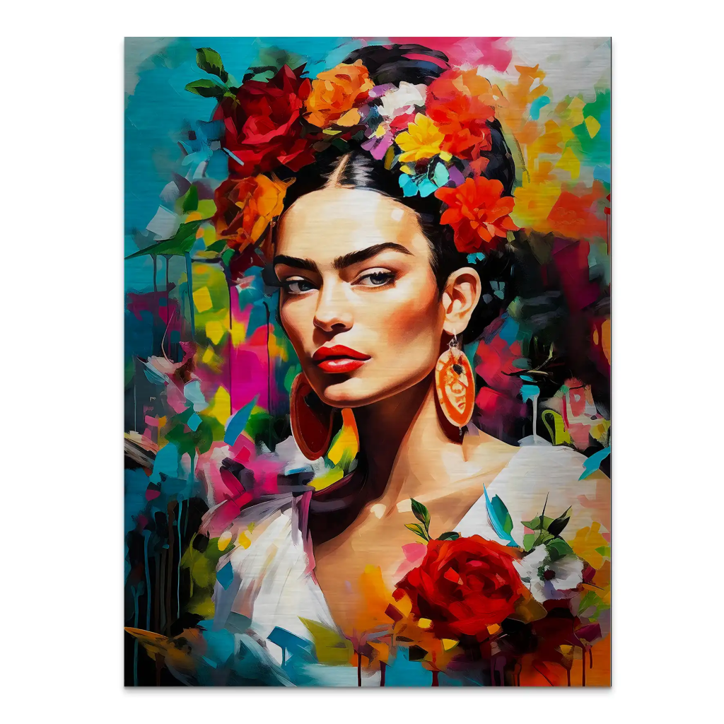 Frida Kahlo Flower AluDibond Gebürstet INGALERIE