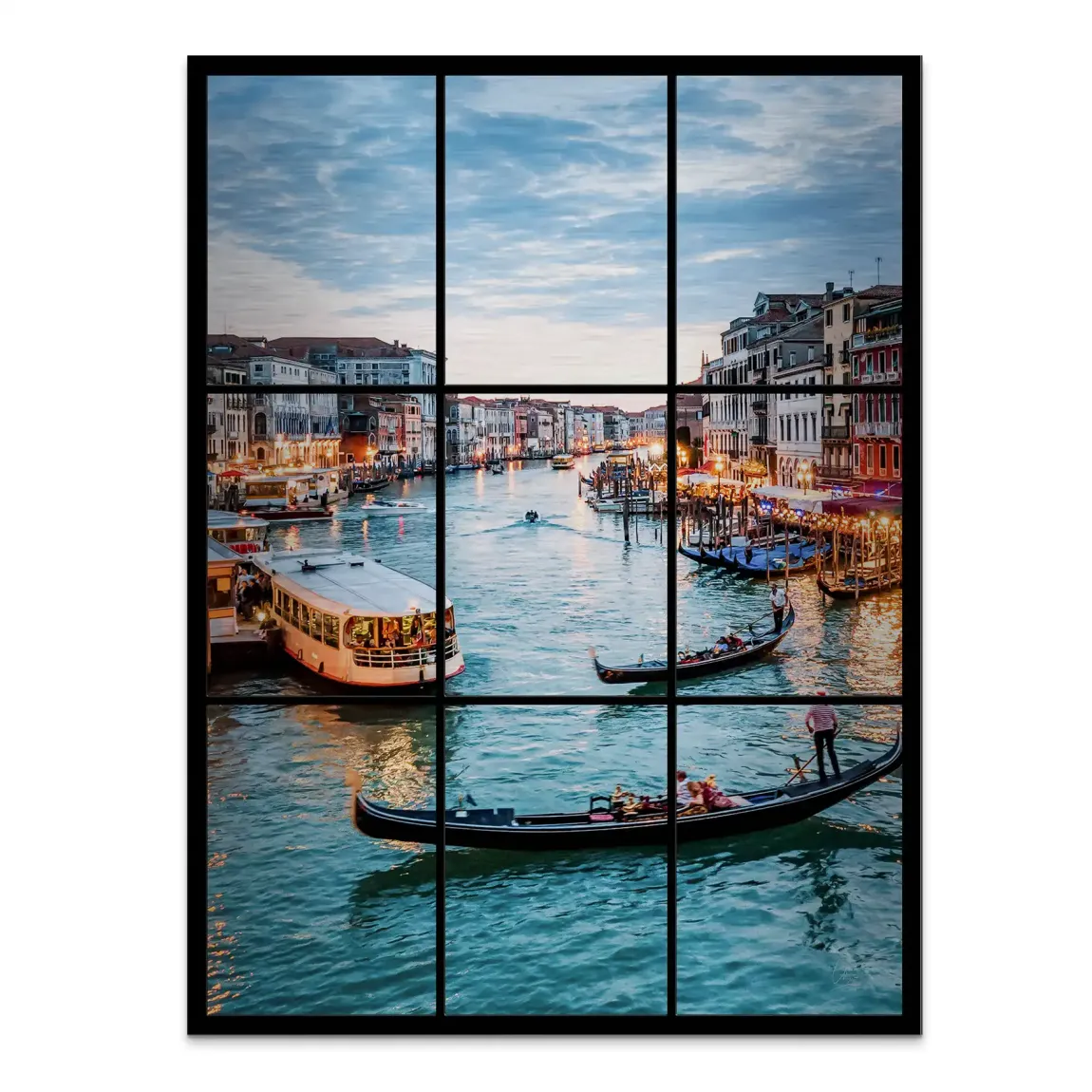 Lichter von Venedig Alu Gebürstet Bild