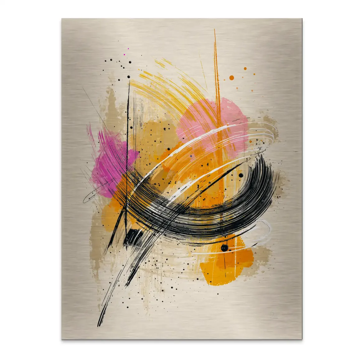 Modern Energie Abstrakt Alu Gebürstet Bild