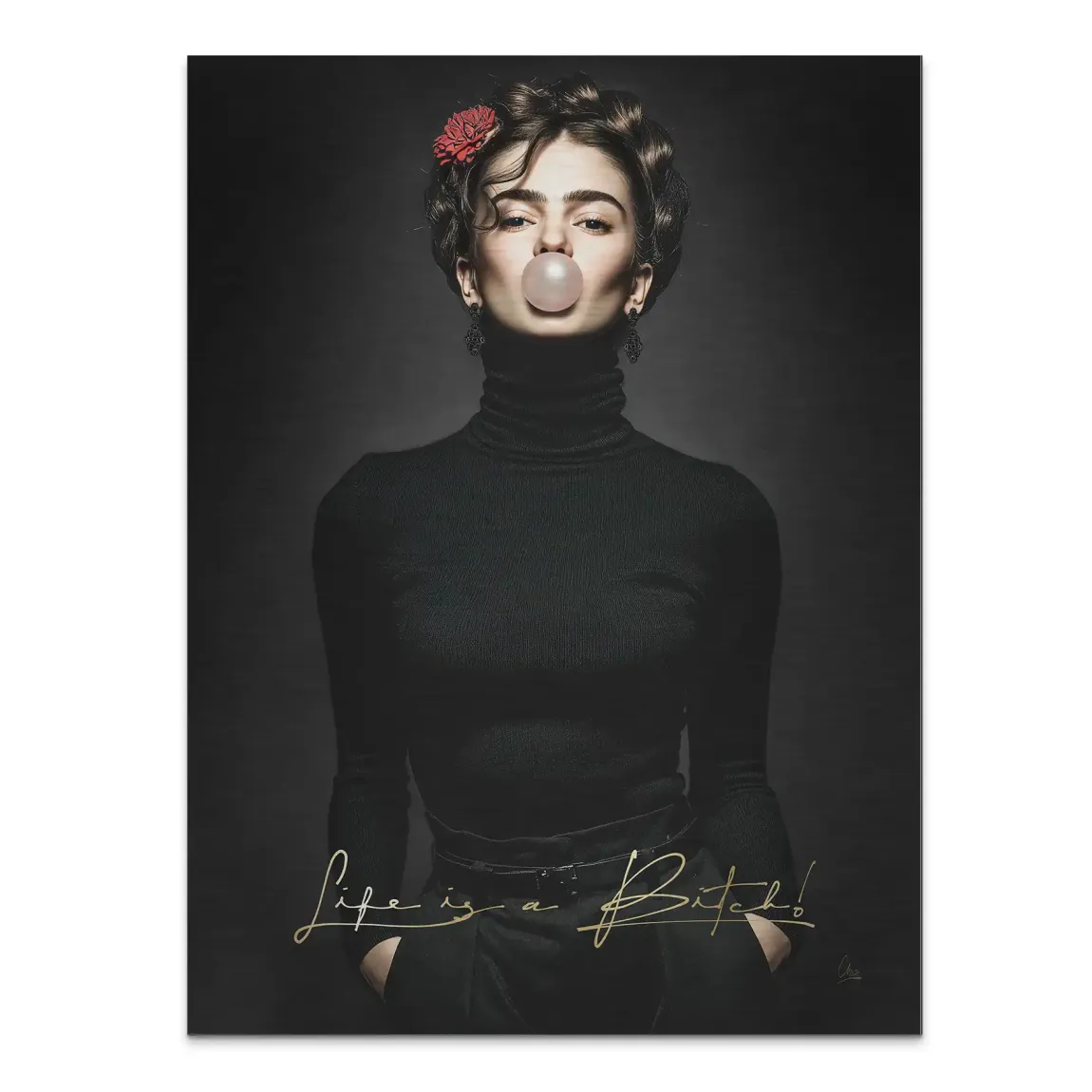 Frida Kahlo Rebell Alu Gebürstet Bild