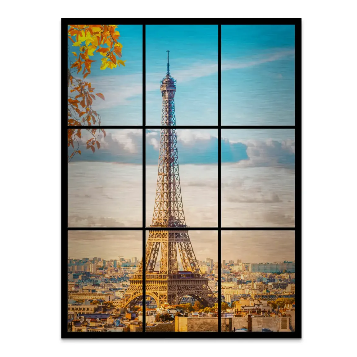 Morning Glow Paris Alu Gebürstet Bild