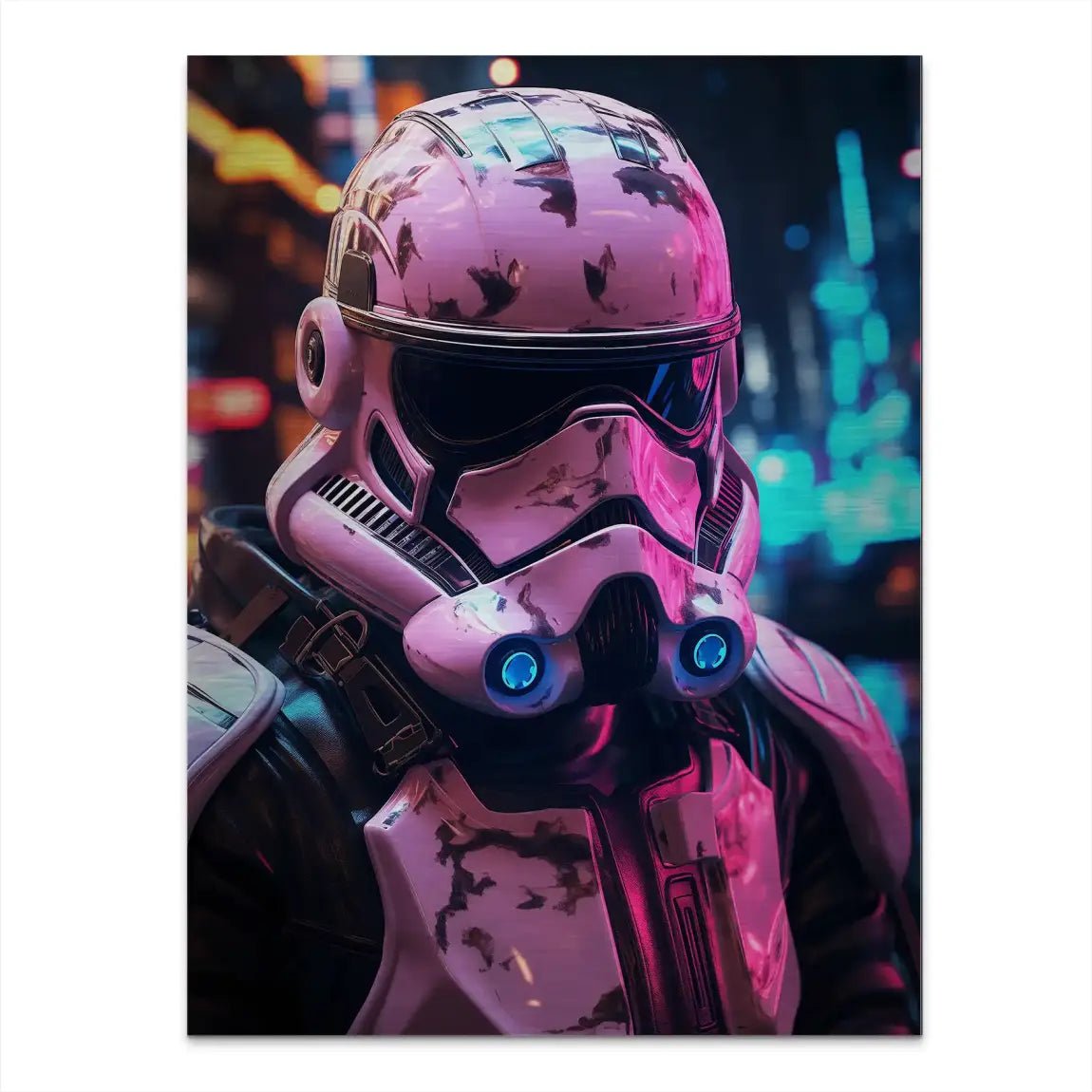 Stormtrooper Neon Style Aludibond Gebürstet INGALERIE